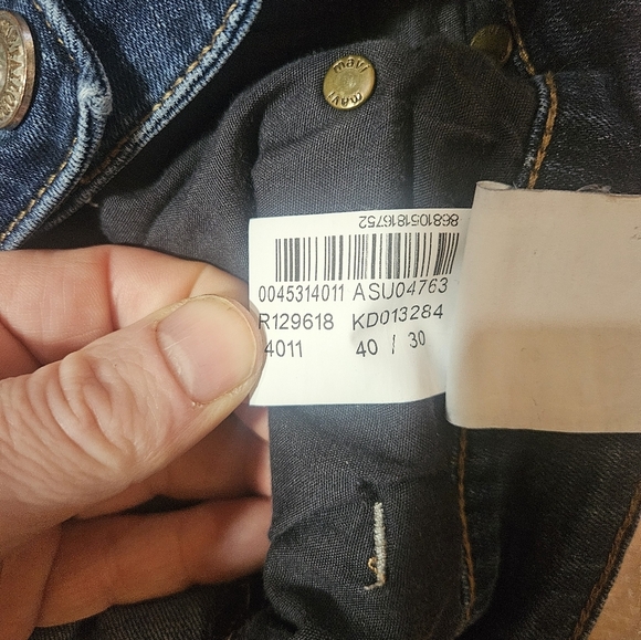 Mavi Jeans Mens 40x30 Blue Straight Leg Denim Stretch - Picture 5 of 11